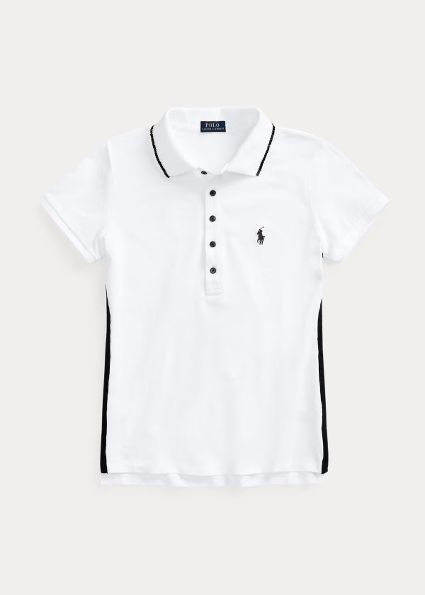 Polo Ralph Lauren Beaded-Trim Polo Shirt Dame Danmark (ROFMT1268)